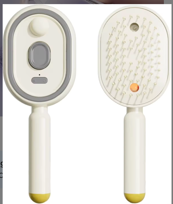 Brosse massante électrique 3-en-1 — vapeur d'huiles, lumière rouge & auto-nettoyante